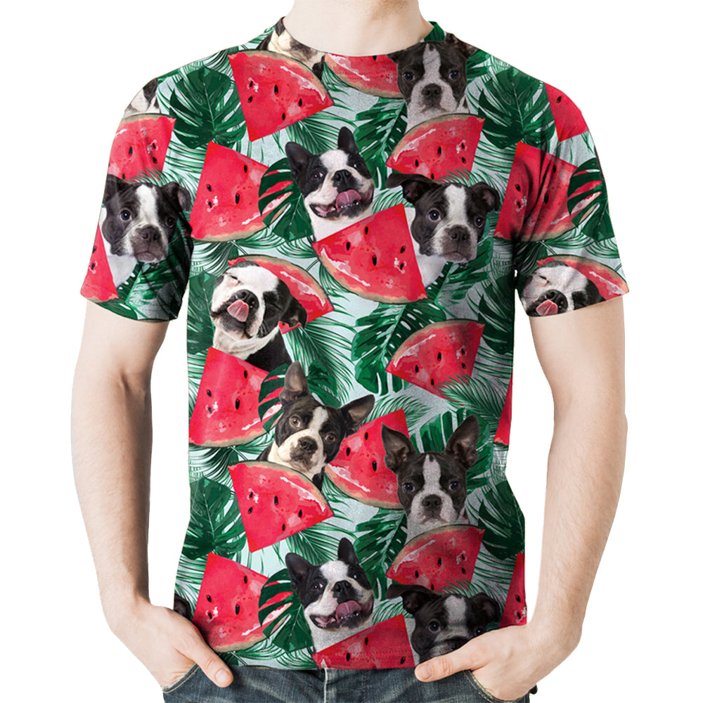 Boston Terrier - Hawaiian T-Shirt V4