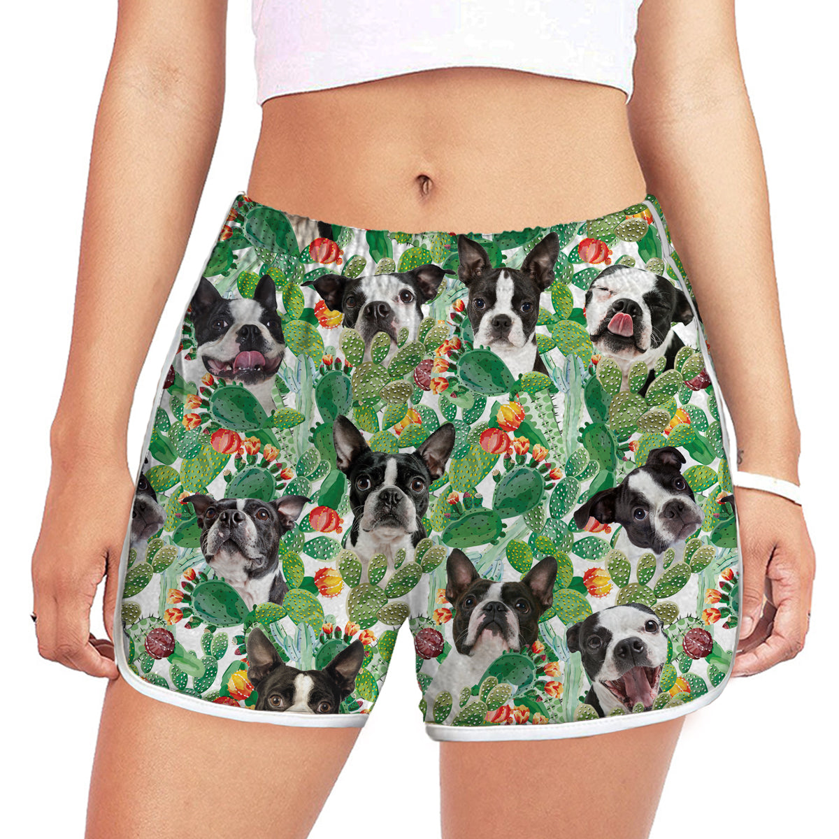 Boston Terrier - Colorful Women's Running Shorts V3