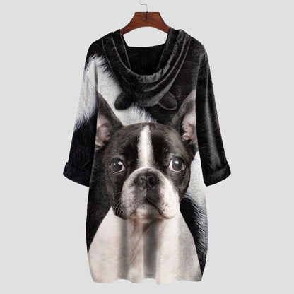 Boston Terrier Mom - Hoodie With Ears V1