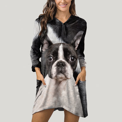 Boston Terrier Mom - Hoodie With Ears V1