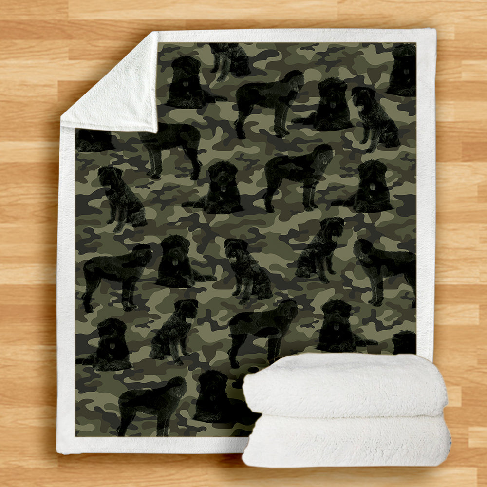 Bouvier des Flandres Camo Blanket V1