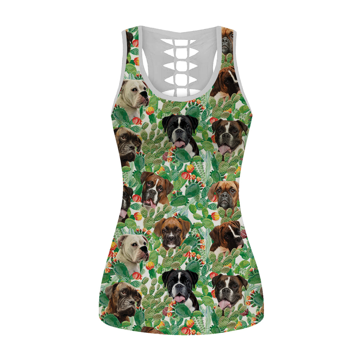 Boxer Dog - Hawaiian Tank Top V4