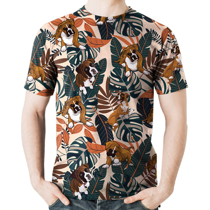 Boxer Dog - Hawaiian T-Shirt V1