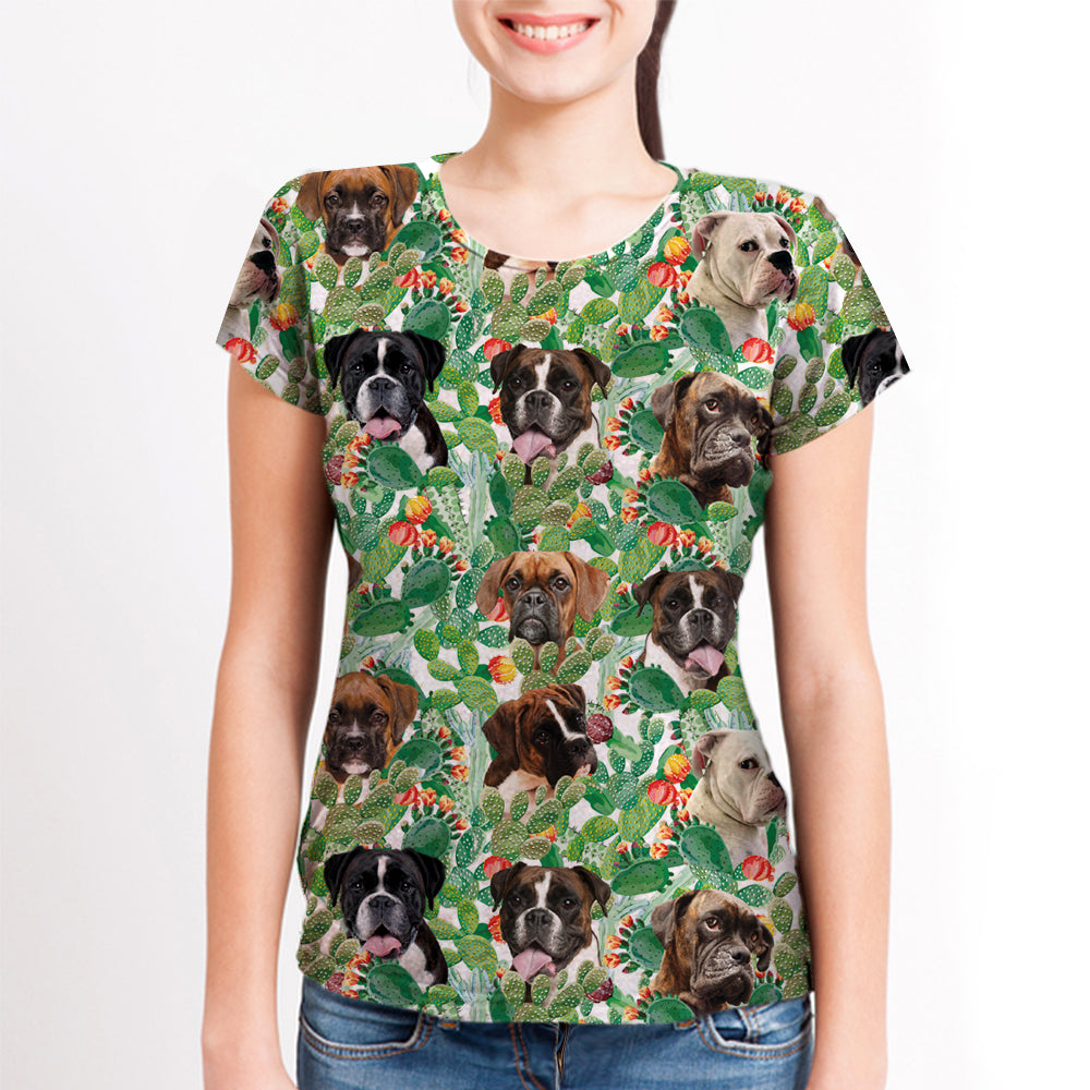 Boxer Dog - Hawaiian T-Shirt V4