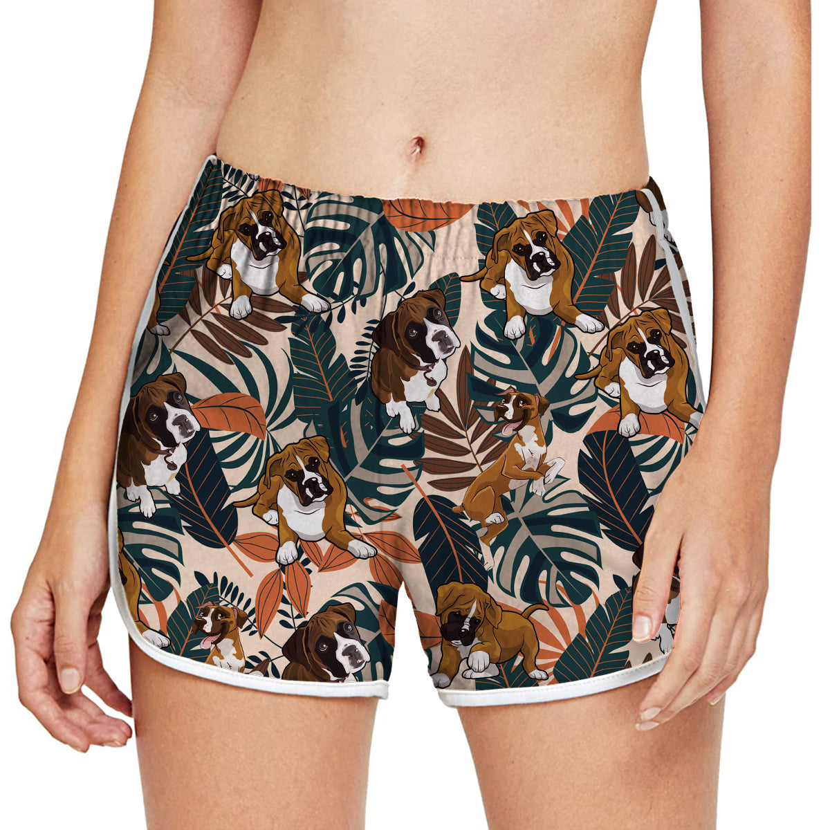 Boxer Dog - Short de course coloré pour femmes V1