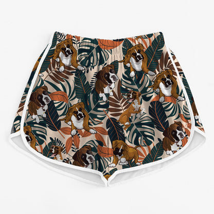 Boxer Dog - Short de course coloré pour femmes V1