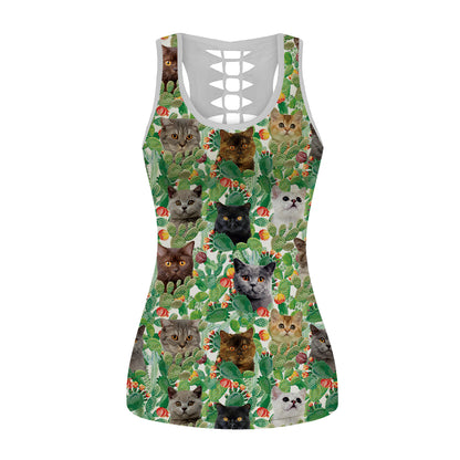 Britische Kurzhaarkatze - Hawaiianisches Tanktop V1