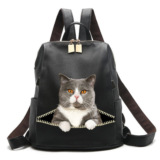 British Shorthair Cat Backpack V3