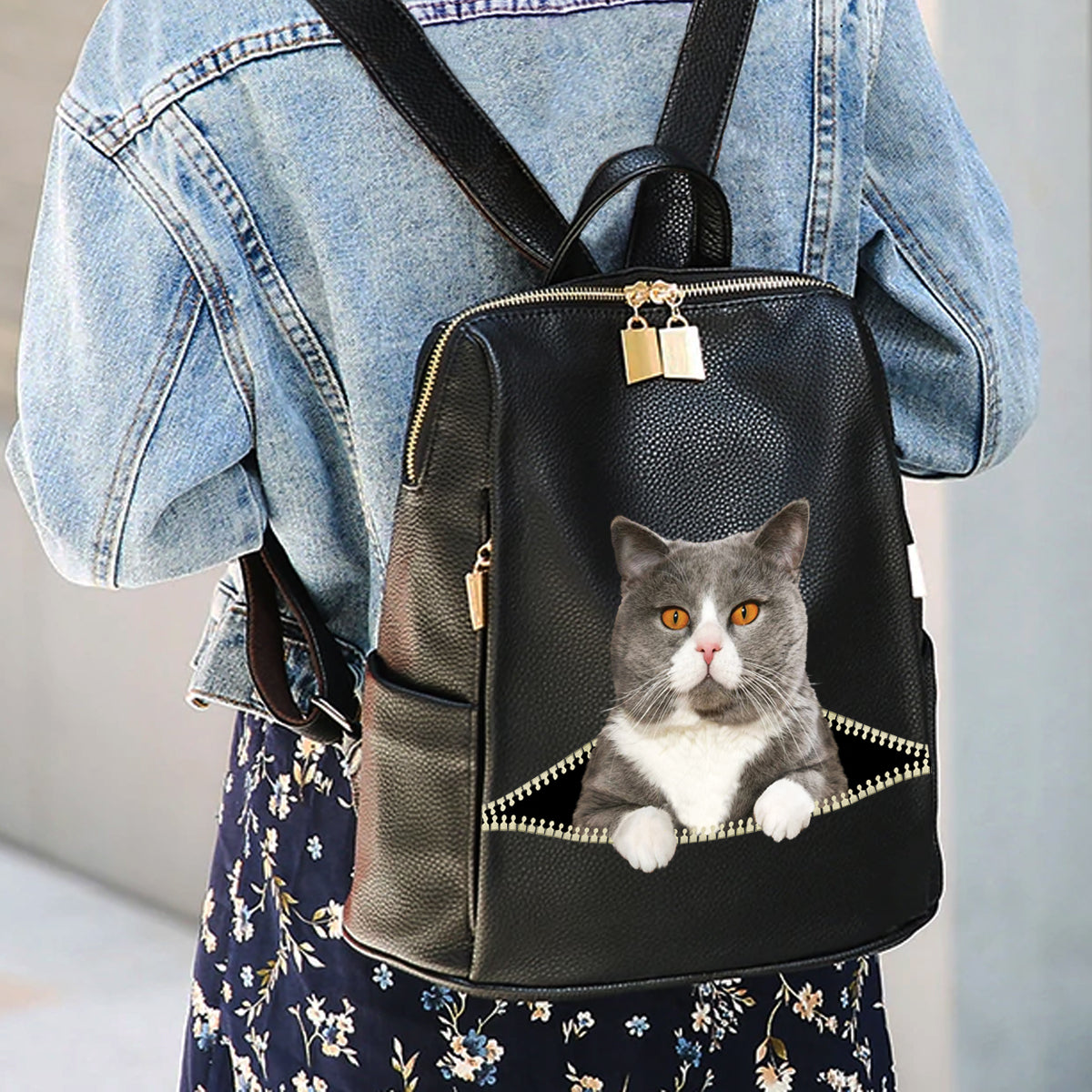 British Shorthair Cat Backpack V3