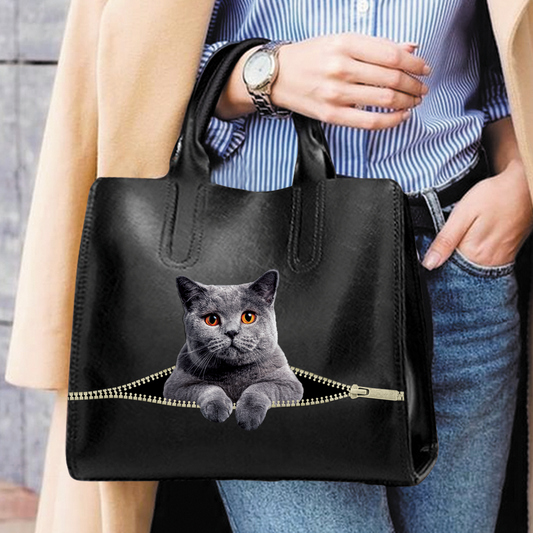 British Shorthair Cat Luxury Handbag V1