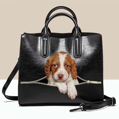 Brittany Spaniel Luxury Handbag V2