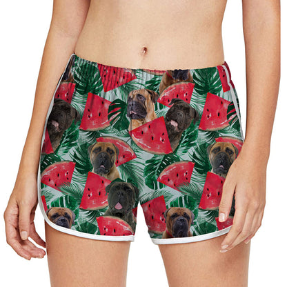 Bull Mastiff - Short de course coloré pour femmes V1