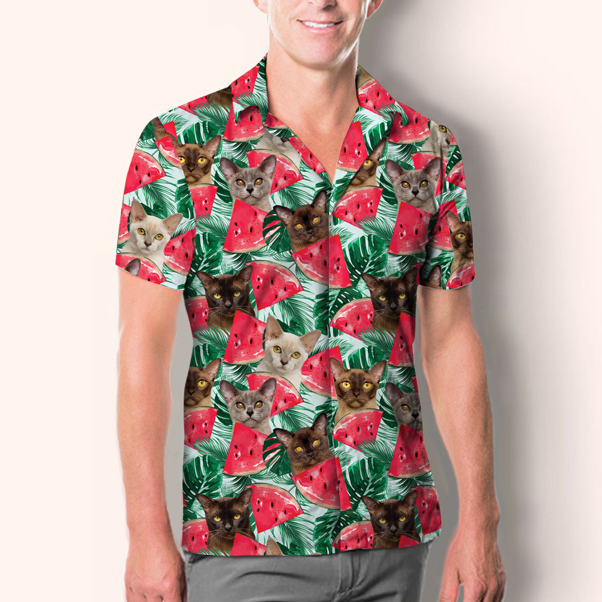 Burmese Cat - Hawaiian Shirt V2