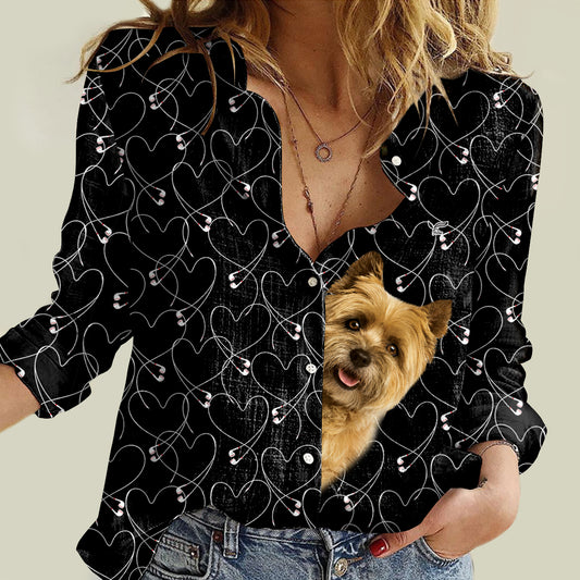Cairn Terrier volera votre cœur - Chemise à manches longues pour femmes Follus
