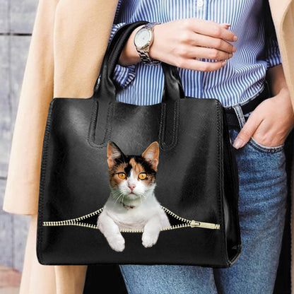 Calico British Shorthair Cat Luxury Handbag V1