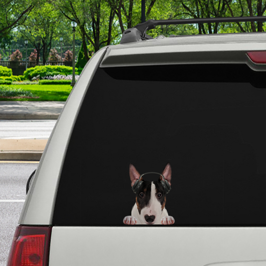 Can You See Me Now - Bull Terrier Car/ Door/ Fridge/ Laptop Sticker V7