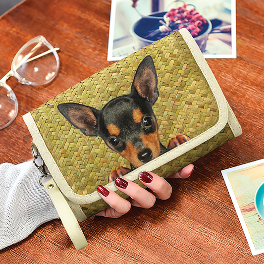 Can You See - Miniature Pinscher Seagrass Purse V1