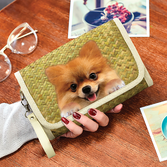 Can You See - Pomeranian Seagrass Purse V2