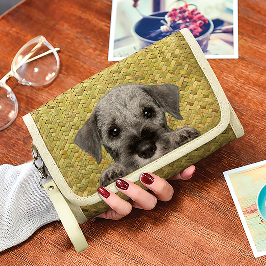 Can You See - Schnauzer Seagrass Purse V1