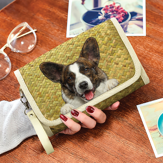 Can You See - Welsh Corgi Seagrass Purse V2