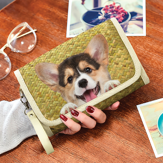 Can You See - Welsh Corgi Seagrass Purse V4