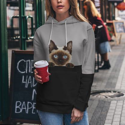 Can You See Me - Siamese Cat Hoodie V1