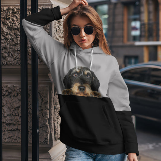 Can You See Me - Wire Haired Dachshund Hoodie V1