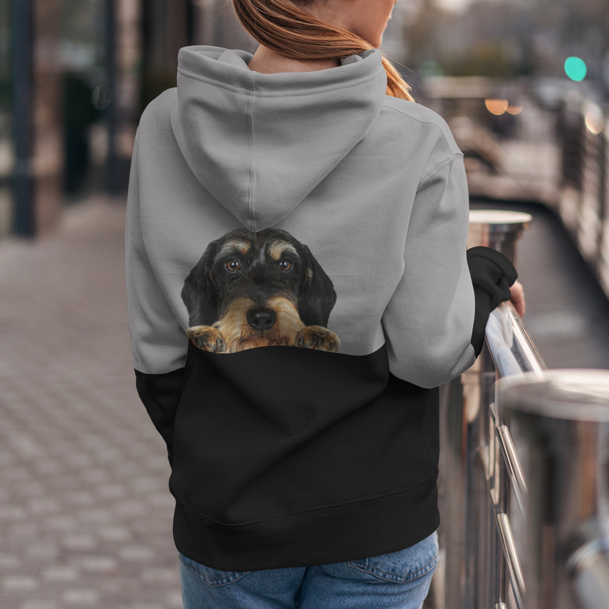 Can You See Me - Wire Haired Dachshund Hoodie V1