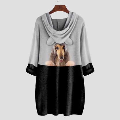 Can You See Me Now - Afghan Hound Hoodie With Ears V2