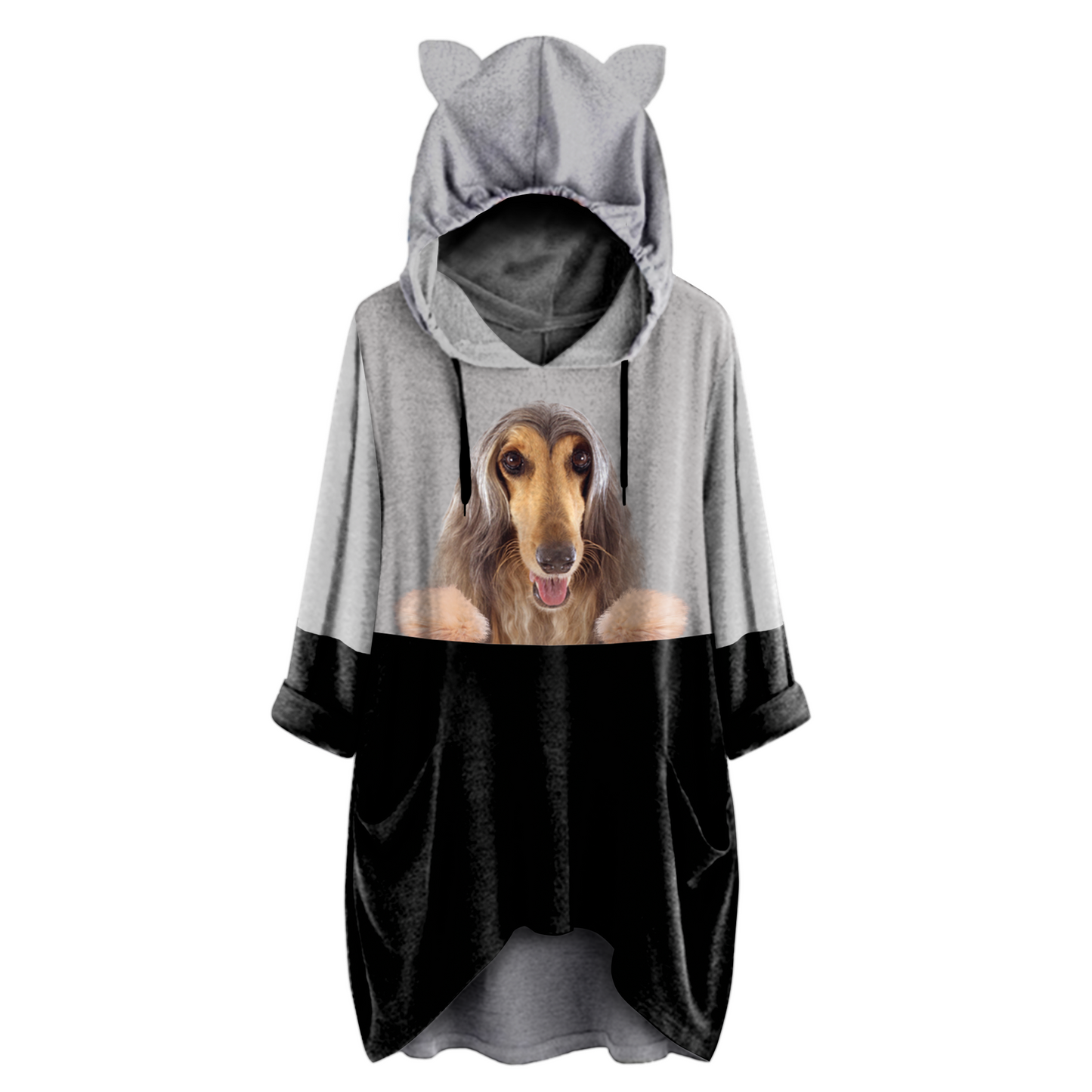 Can You See Me Now - Afghan Hound Hoodie With Ears V2