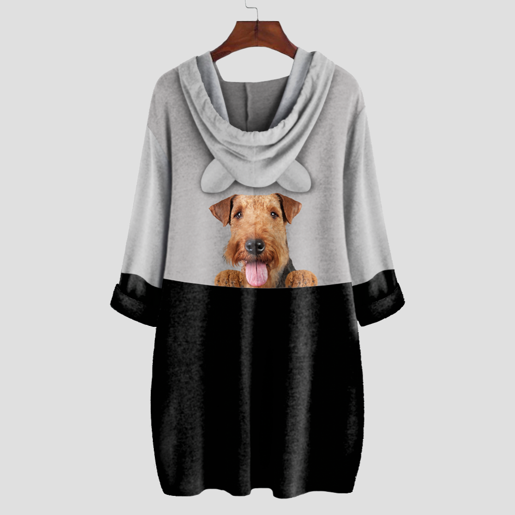 Can You See Me Now - Airedale Terrier Hoodie With Ears V1