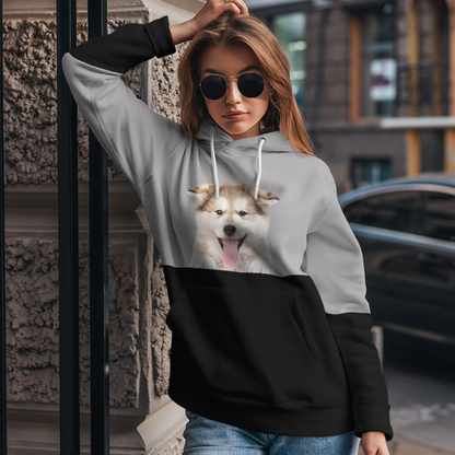 Kannst du mich sehen - Alaskan Malamute Hoodie V1