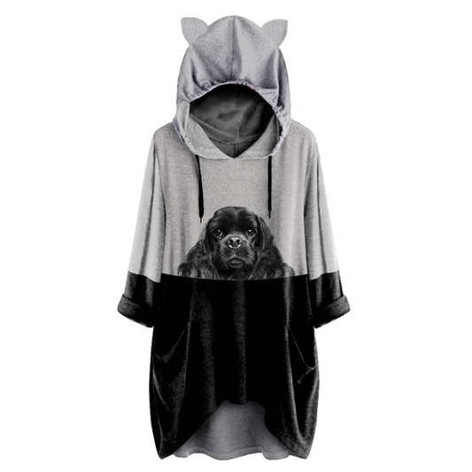 Can You See Me Now - American Cocker Spaniel Hoodie With Ears V1