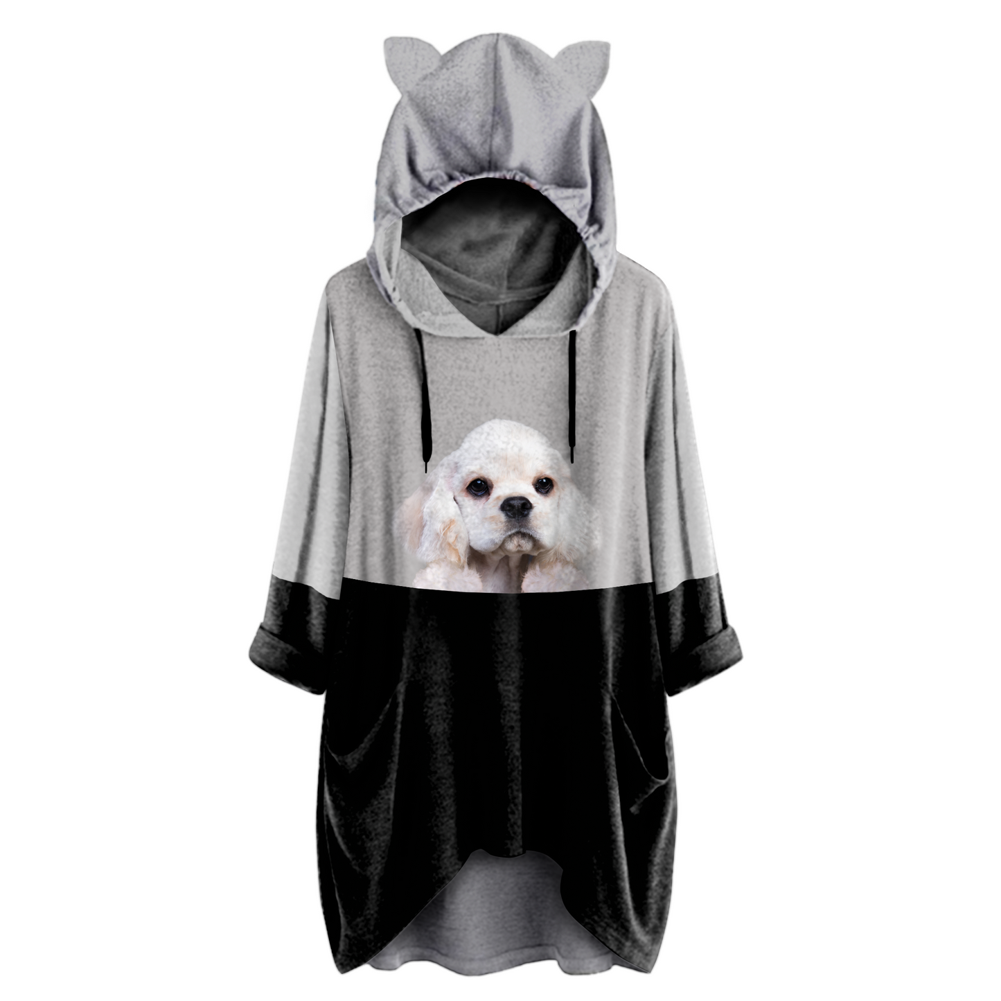 Can You See Me Now - American Cocker Spaniel Hoodie With Ears V2