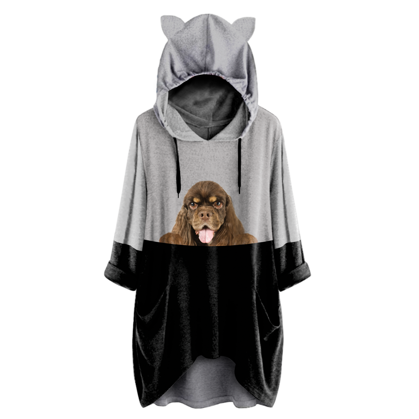 Can You See Me Now - American Cocker Spaniel Hoodie With Ears V3