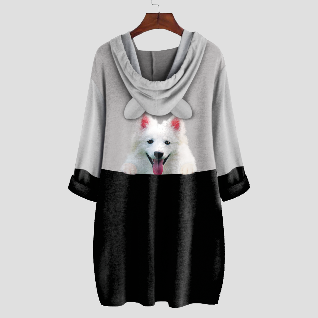 Can You See Me Now - American Eskimo Hoodie With Ears V1