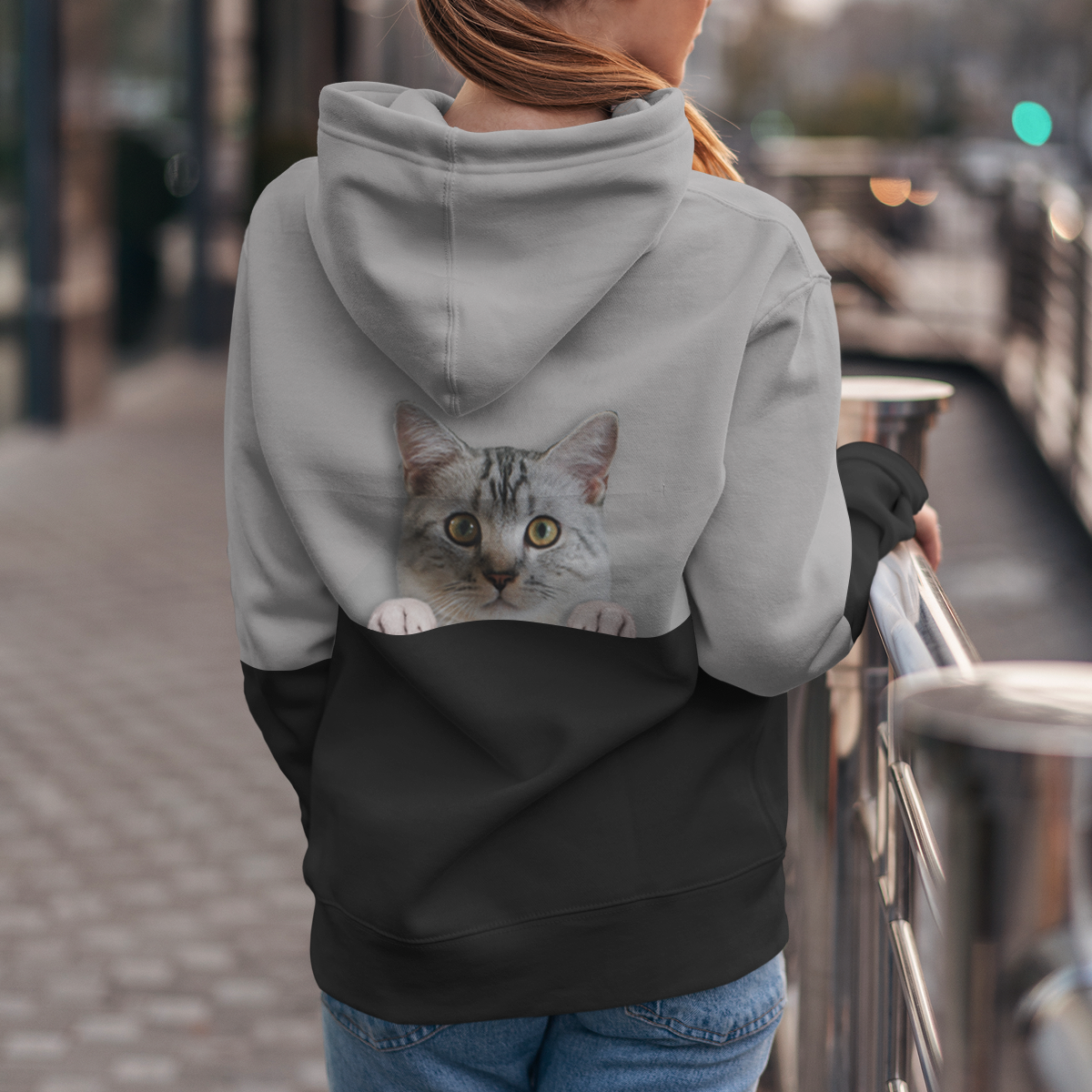 Pouvez-vous me voir - Sweat à capuche American Shorthair Cat V1