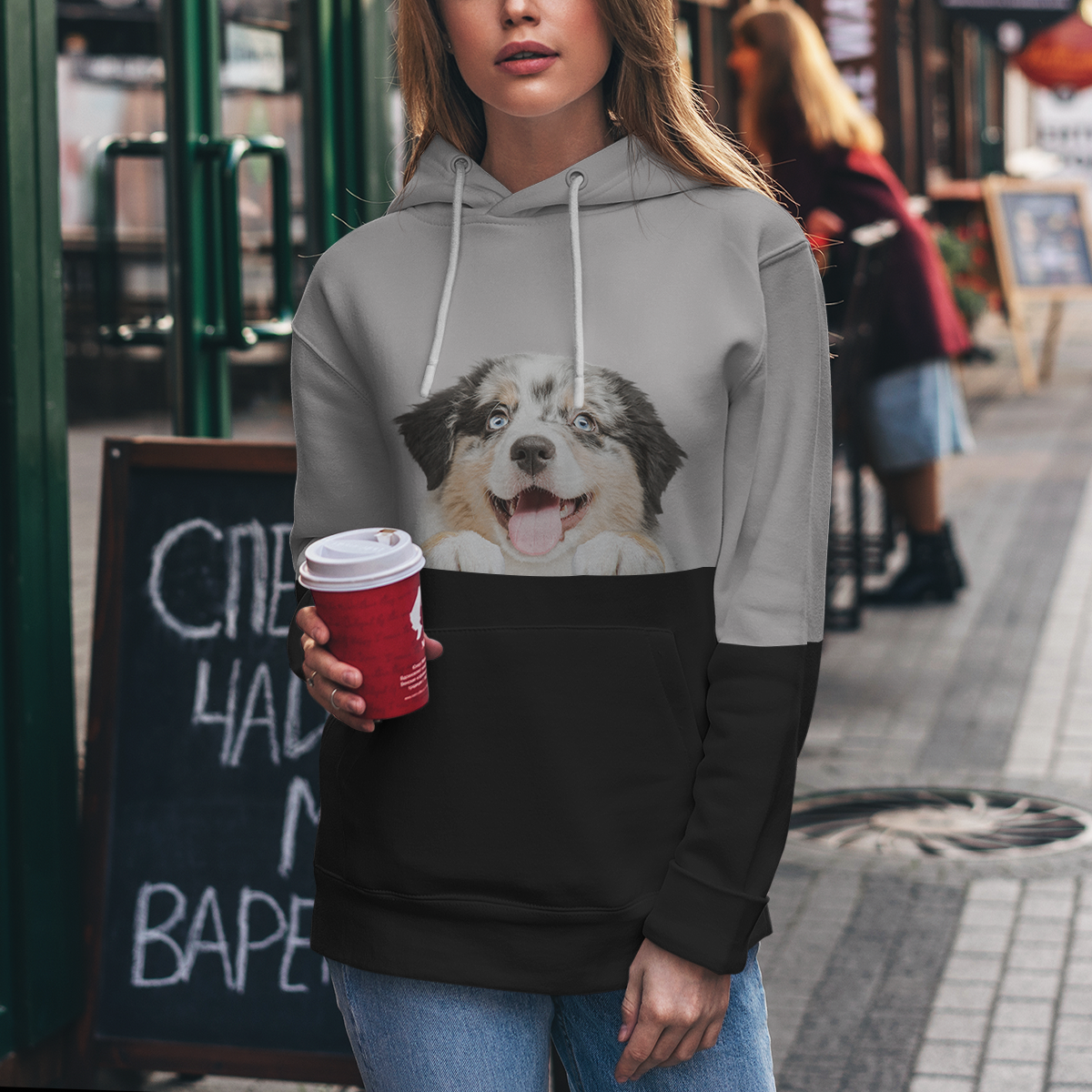 Kannst du mich sehen - Australian Shepherd Hoodie V1