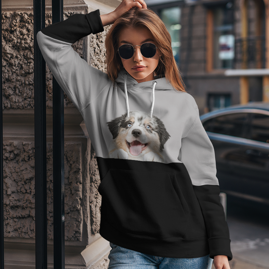 Kannst du mich sehen - Australian Shepherd Hoodie V1