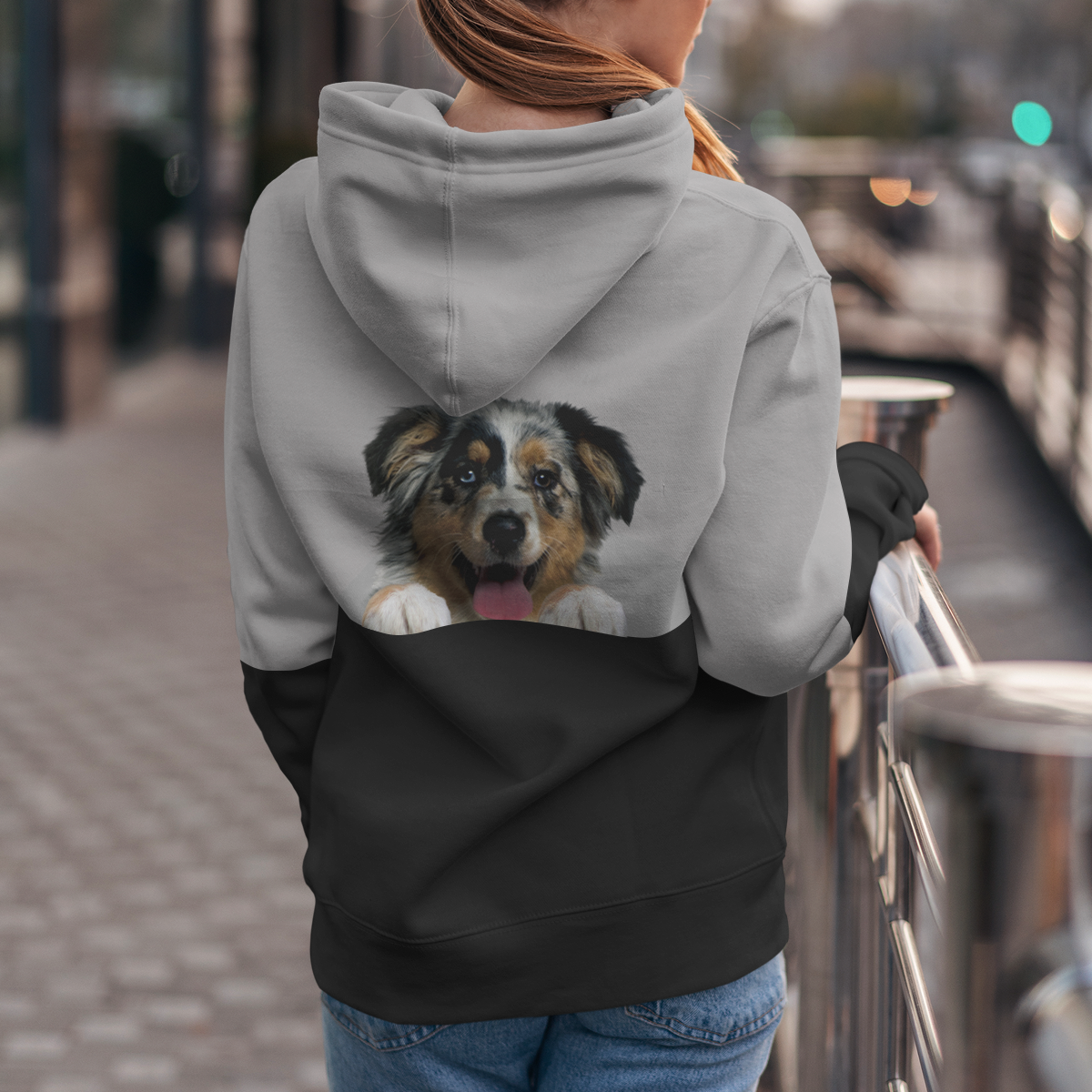 Kannst du mich sehen - Australian Shepherd Hoodie V2