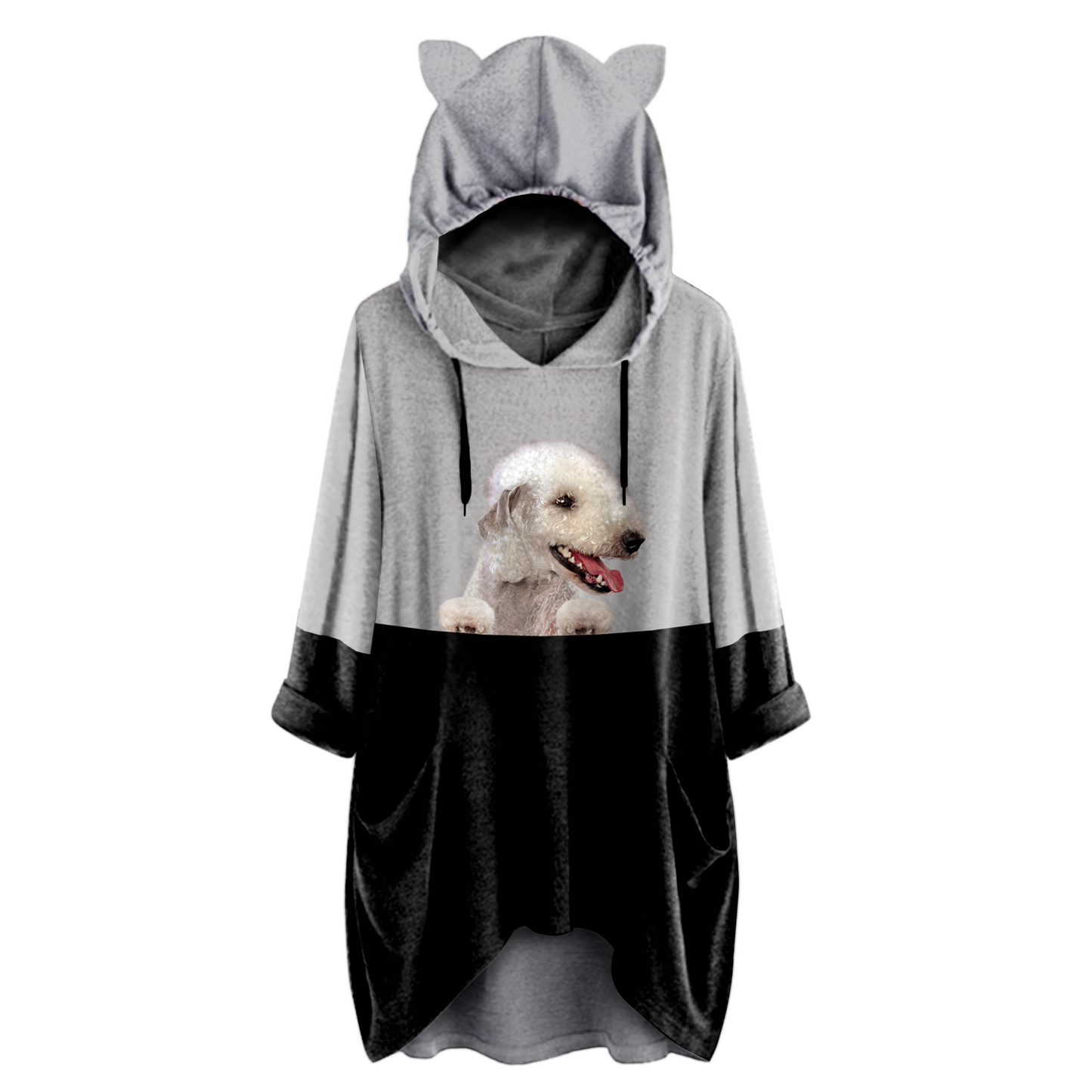 Can You See Me Now - Bedlington Terrier Hoodie With Ears V1