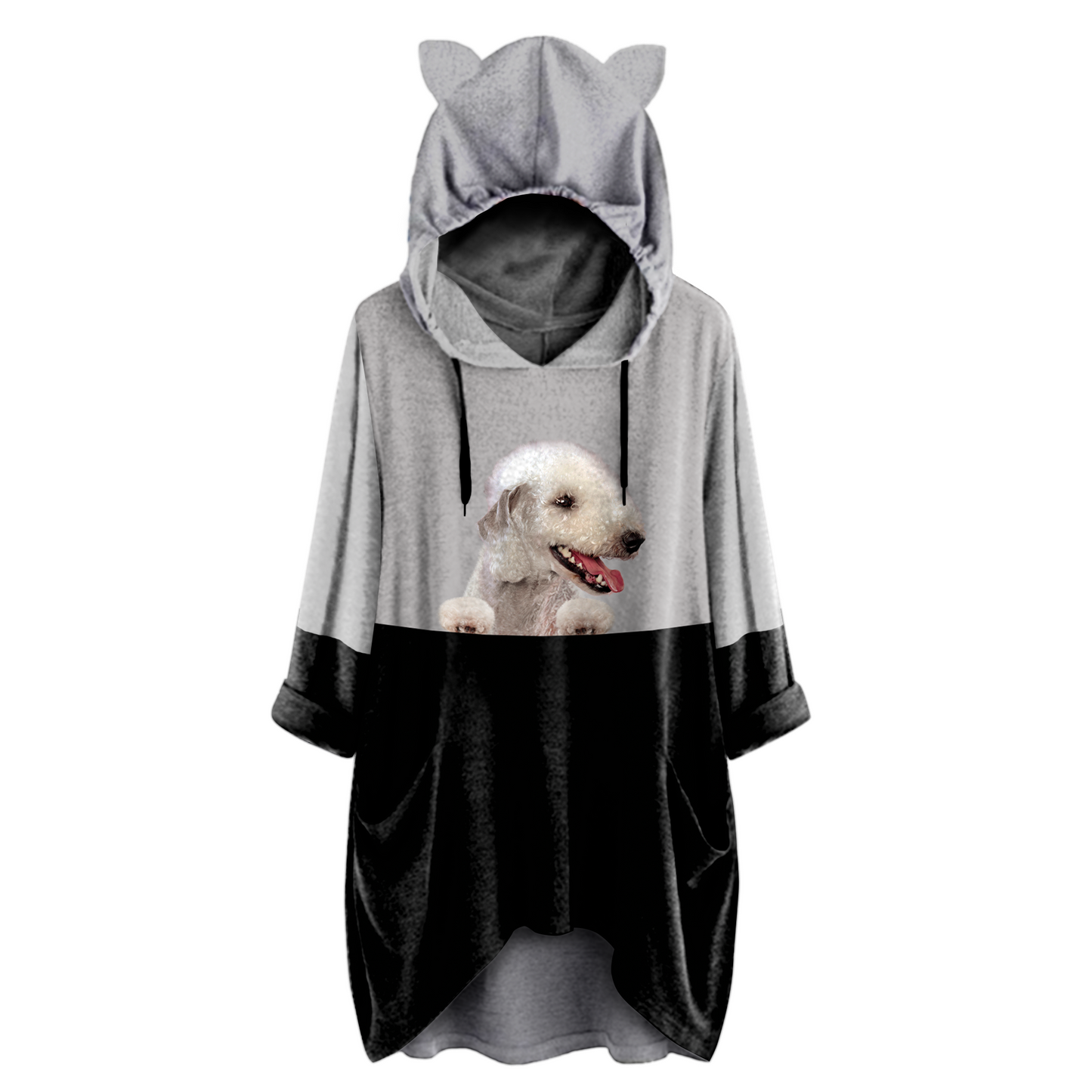 Pouvez-vous me voir maintenant - Sweat à capuche Bedlington Terrier avec oreilles V1