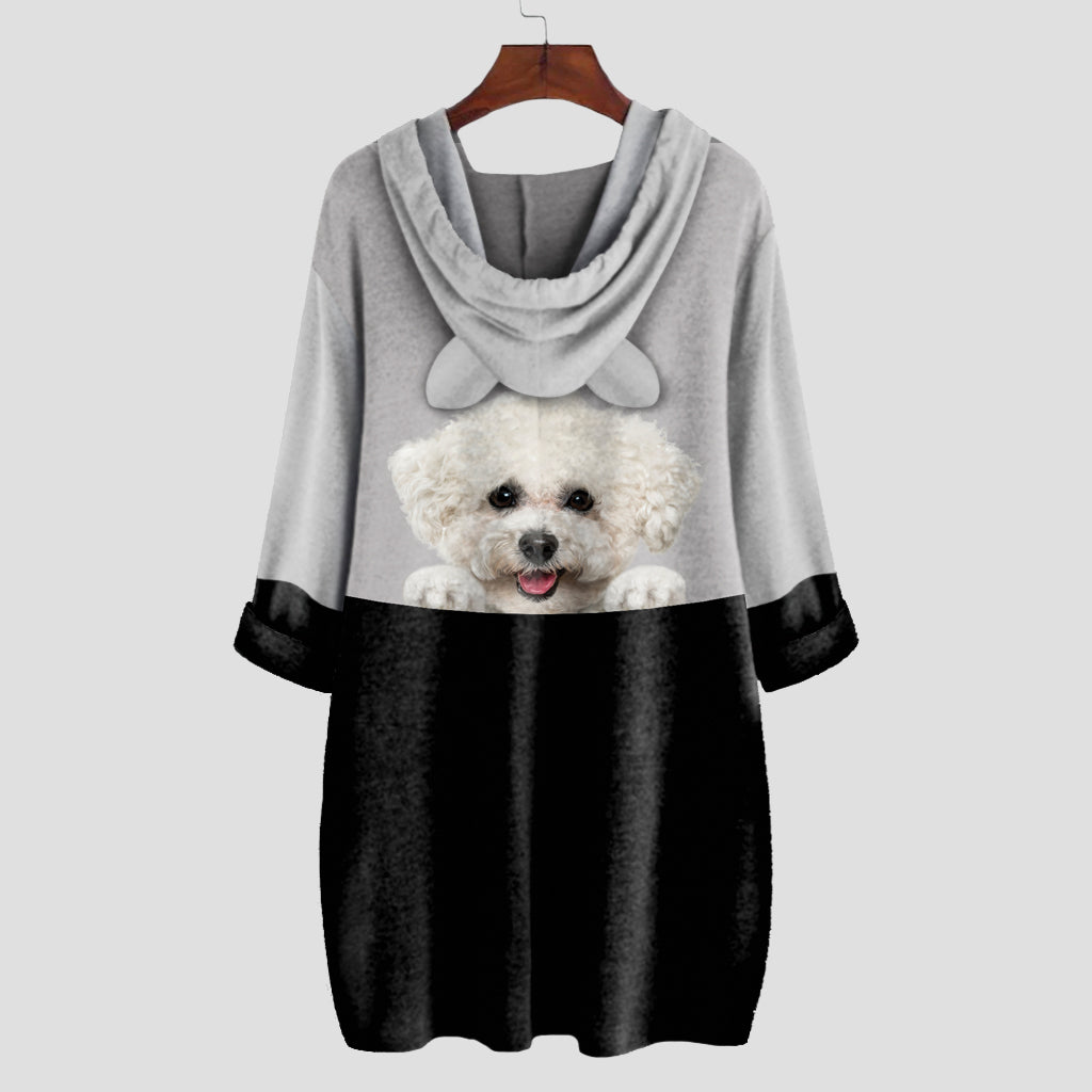 Can You See Me Now - Bichon Frise Hoodie With Ears V1