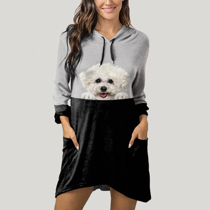 Can You See Me Now - Bichon Frise Hoodie With Ears V1