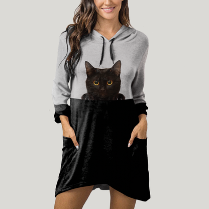 Can You See Me Now - Bombay Cat Hoodie With Ears V1