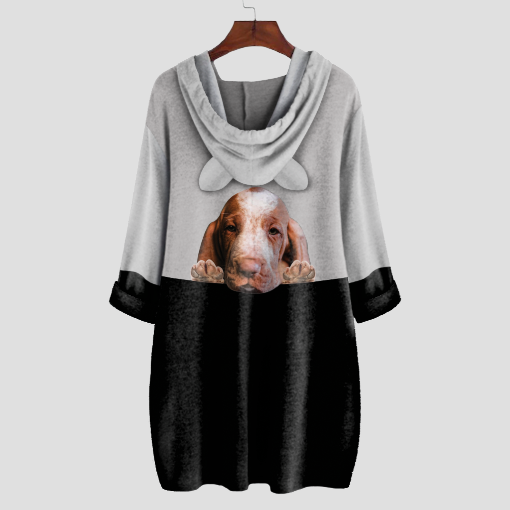 Can You See Me Now - Bracco Italiano Hoodie With Ears V1