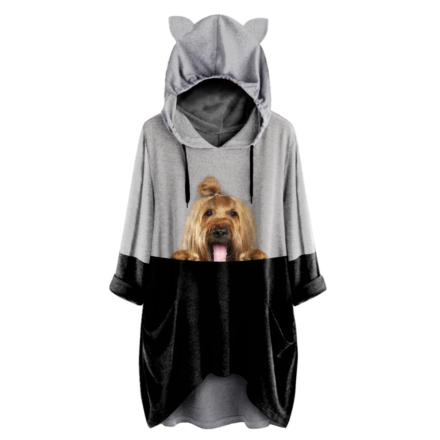 Pouvez-vous me voir maintenant - Sweat à capuche Briard avec oreilles V1