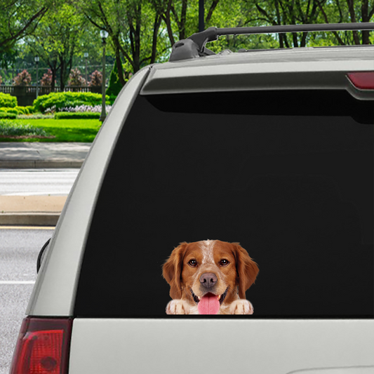 Can You See Me Now - Brittany Spaniel Car/ Door/ Fridge/ Laptop Sticker V1