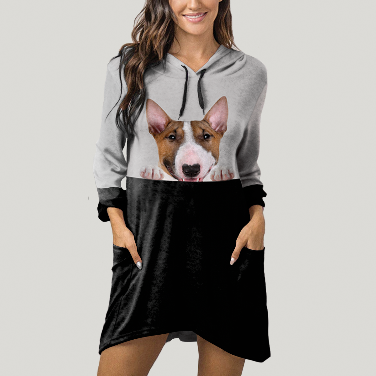 Can You See Me Now - Bull Terrier Hoodie With Ears V1