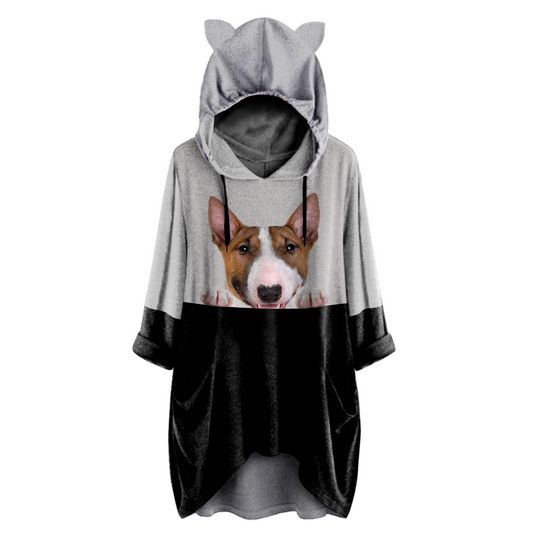 Can You See Me Now - Bull Terrier Hoodie With Ears V1
